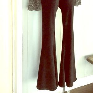 Black Velvety Corduroy Bell Bottoms Small
